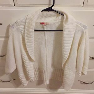 White cardigan
